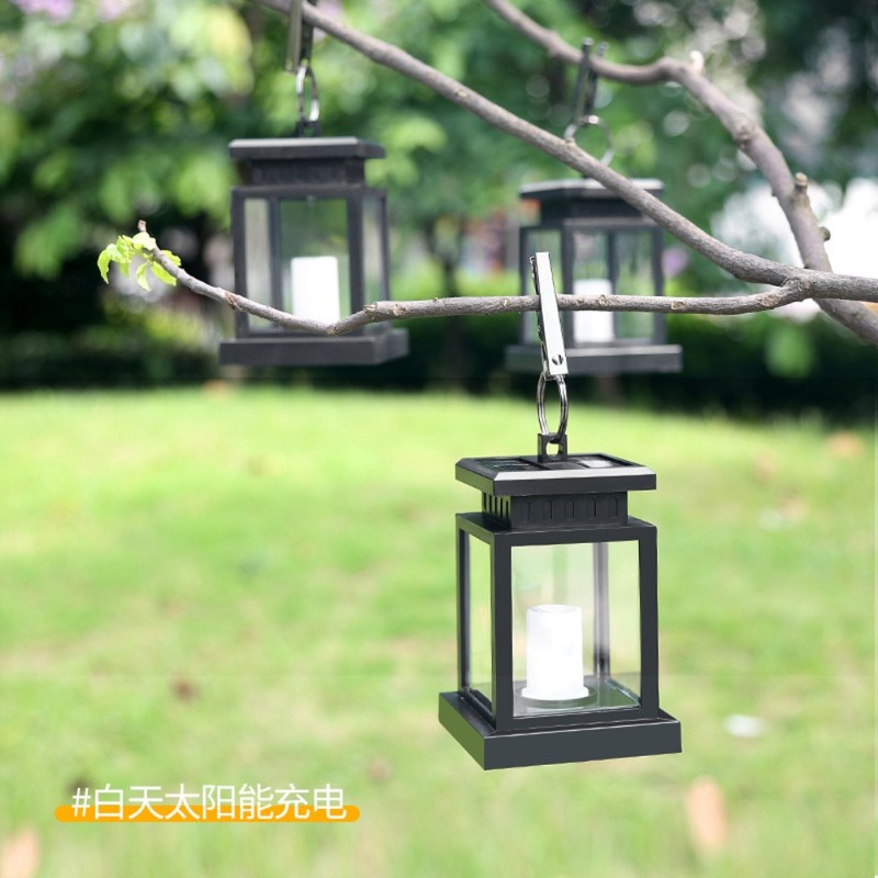 LED Outdoor Solar Lantern Garden Hanging Solar Lamp with Decorative