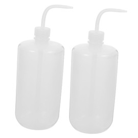 GANAZONO 2pcs Lab Squeeze Bottle Bent Nozzle Irrigation Water Bottle for Plants Plastic Squirt Graduated Scales