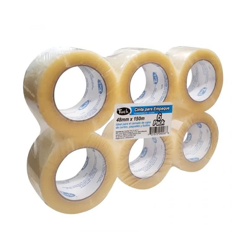 TUK - TUCK Cinta Adhesiva Para Empaque Transparente T-278 48mm