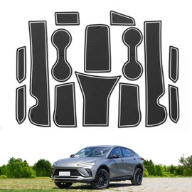 SMABEE Cup Holder Inserts for Buick Envista 2024 2025 Center Console Liners Door Slot Mats Door Pocket Liners for 2025 Envista Accessories Interior (White)