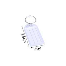 Gotetiso Pack of 40 Key Fobs, Plastic, Writeable White Key Fob for Labelling, Key Signs, Window, Luggage Label with Split Ring