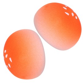 FRCOLOR 2pcs Makeup Sponge Puff Ergonomic Bun Shaped for Dry Wet Dual Use for Foundation Powder and Cream Application Sensitive Skin Friendly Non Powder Absorbing Design