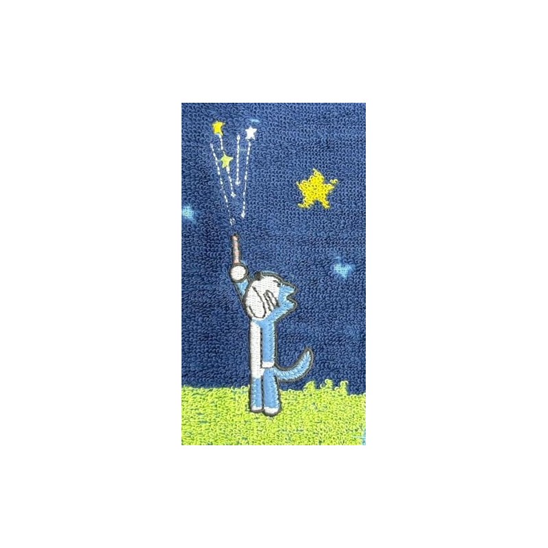 11 Piki Cats (Mini Towel) Jacquard Handkerchief Towel, Hanabi Glitter