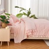 DECMAY Pink Bed in a Bag Twin Comforter Set for