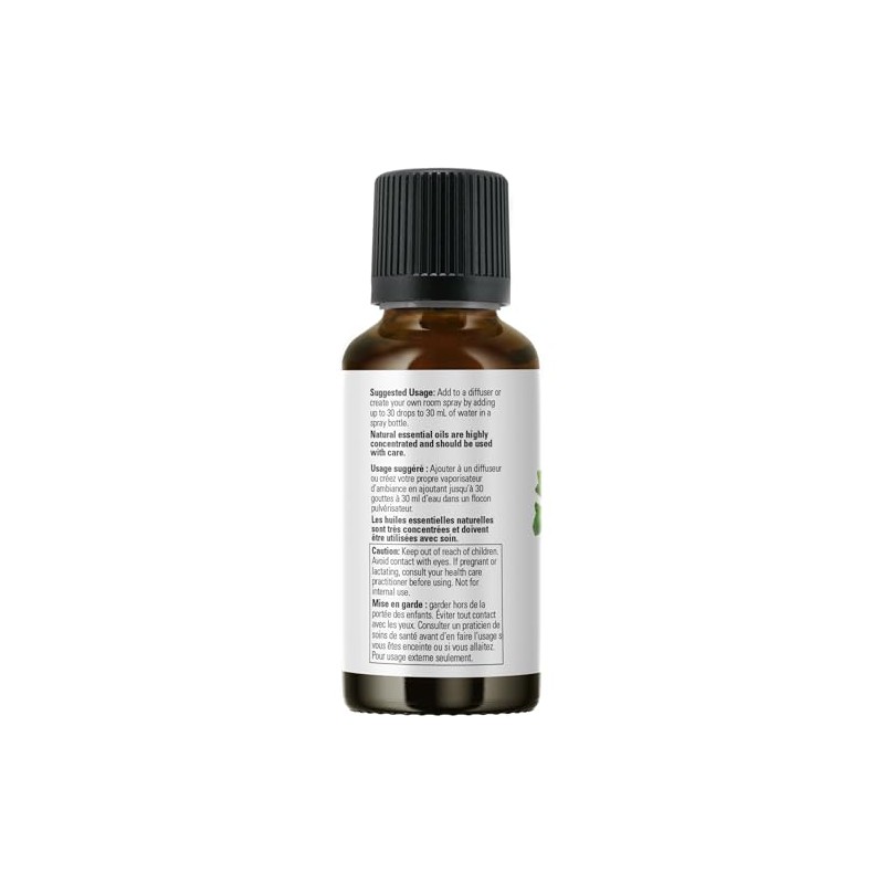 NOW NOW Essential Oils, Basil Oil, Energizing Aromatherapy Scent, Stream