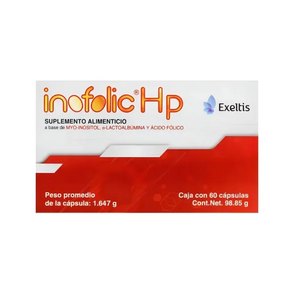 Inofolic Hp Caja Con 60 Cápsulas Sin sabor Myo Inositol