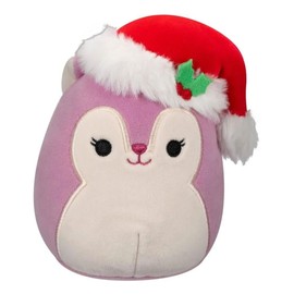 Jazwares Squishmallows Christmas Allina The Squirrel with Santa Hat Plush Toy 20cm