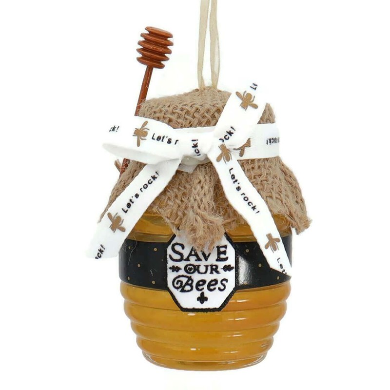 Kurt Adler Set of 3 4.25" Honey Jar Christmas Ornament