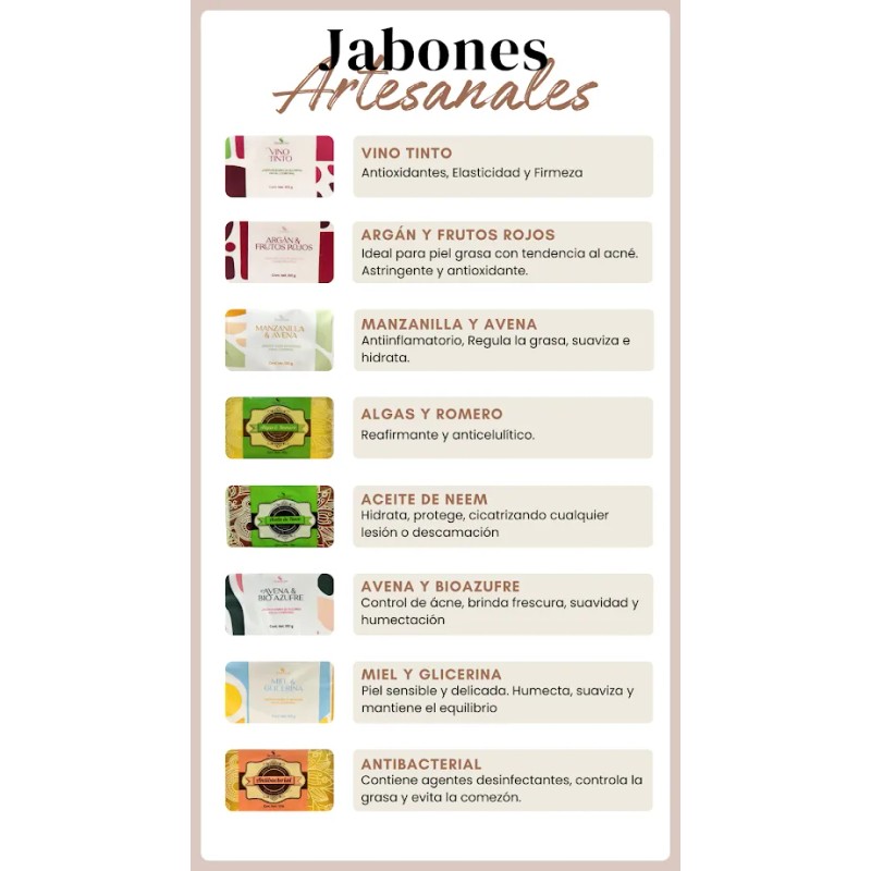 Pack 10 Pzs Jabón En Barra Artesanal Facial Y Corporal