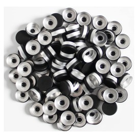 20mm Black Aluminum Plastic Jar Lids 100 Black Lids for Glass Jars