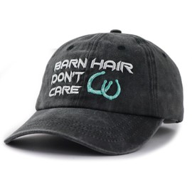 Horse Gifts for Women Men, Horse Lovers Hat, Funny Barn Hair Baseball Cap, Mothers Fathers Day Christmas Birthday Gifts for Girls Wife Mom Dad Papa Black