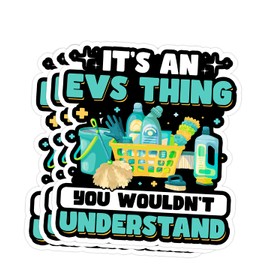 Generic EVS Operator EVS Technician Badge Buddy - 4x3 Vinyl Stickers, Laptop Decal, Water Bottle Sticker (Set of 3)