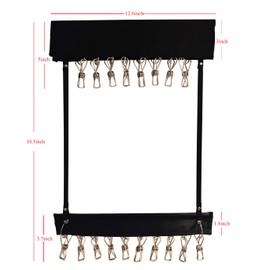 Queens Hat Racks for Baseball Cap Hat Organizer Holder for Closet Hat Storage Rack with 18 Holder Clips