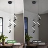 13W Modern Spiral Led Pendant Light Fixture, Cold White 5500K