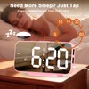 ALANAS Pink Mirror Digital Alarm Clock for Girls & Teens,