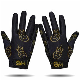 Grip Mania Emoticons V1 Mens Football Gloves, Youth and Adults Sticky Receiver Gloves (EK-1, Youth Medium)