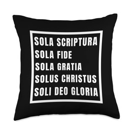5 Solas of the Reformation Throw Pillow