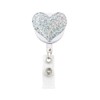 Heart ID Retractable Badge Holder 10 Colours Key Ring Card