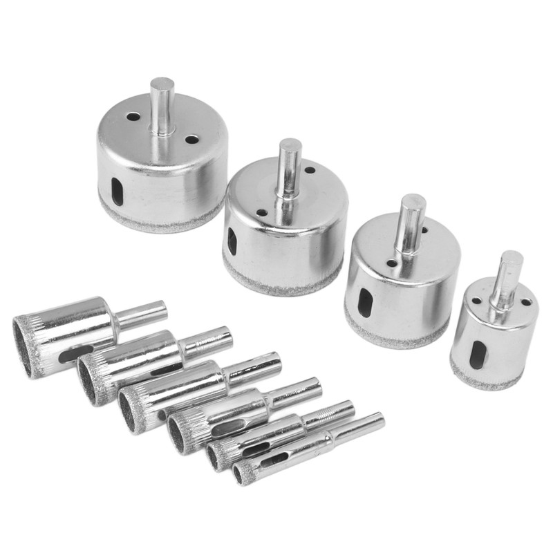 10PCS Diamond Drill Bit Diamond Hole Saw for Glass Tile