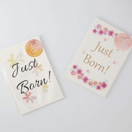 [Made in Tantan] Baby Monthly Cards, Set of 18, Up to 5 Years Old, Design4 Flower, Monthly Photo Card, Flower Growth Record, Anniversaries, Baby Showers