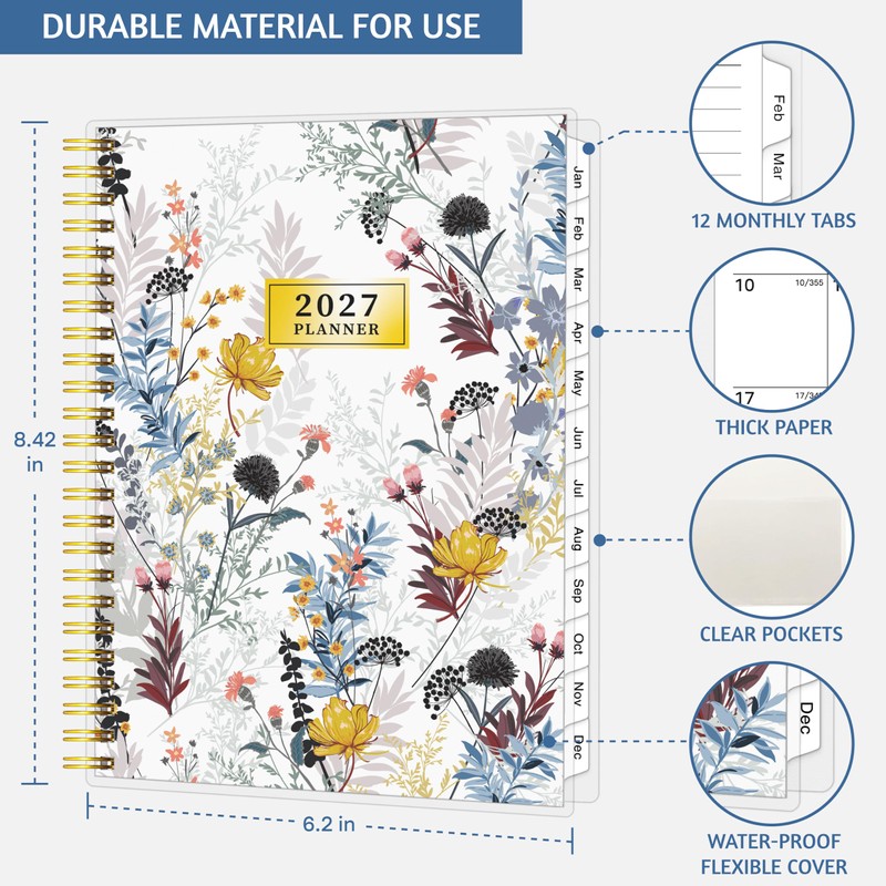 2027 Planner, Weekly ＆ Monthly Planner 2027, Jan 2027 –