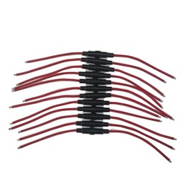 LATTECH 5x20mm Fuse Holder Inline Screw Type with 1015 18 AWG Wire (Pack of 12)