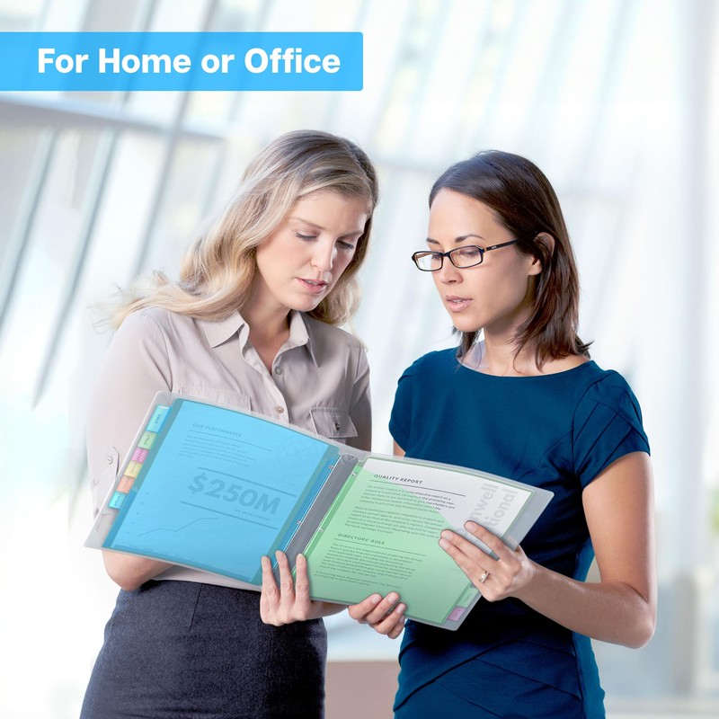 Dunwell 8-Tab Binder Dividers with Slash Pocket, Plastic 1 Pocket