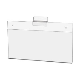 Marketing Holders Slatwall Sign Holder Fits 8.75" x 4" Landscape Advertisements Permits and Licenses Clear Acrylic Slotwall Display No Assembly
