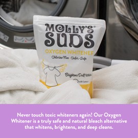 Molly's Suds Natural Oxygen Whitener | Natural Bleach Alternative, Plant-Derived Ingredients | Whitens Brights and Brightens Colors | Pure Lavender Essential Oil - 81 oz