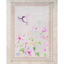 Maison d' Hermine Dish Towels 100% Cotton Kitchen Towels Absorbent Dishcloth for Home, Kitchen, Dining, Cocktail Parties & Camping, Magnolia Mornings - Spring/Summer (Set of 3)