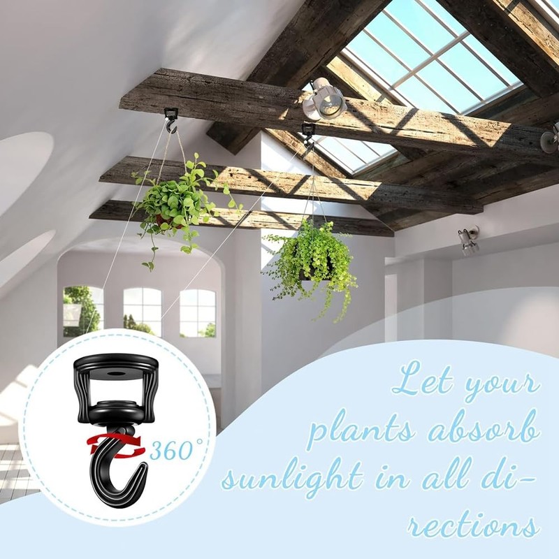 xelea Orchid Hook for Hanging Plants Swivel Hook for Ceiling