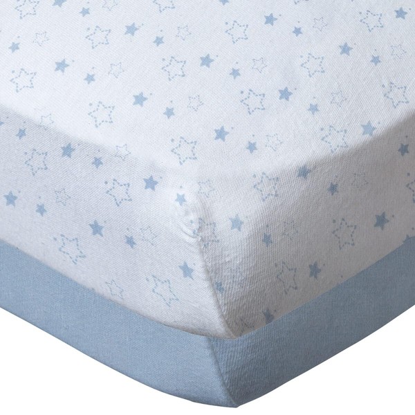 BabyCalin - Set of 2 Fitted Sheets Blue Star 70