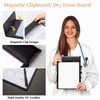 iNenya Magnetic Dry Erase Board with Clipboard,PU Leather Desktop Whiteboard