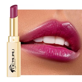 DE'MUMU Purple Lipstick for Women Hydrating Lipstick Glossy Moisture Lip Gloss Sheer-Medium Coverage, Long Lasting Lipsticks for Dry Lips, DM92 Purplish Red