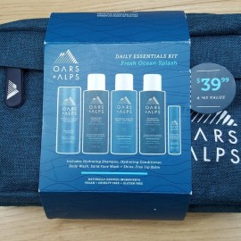 Oars + Alps Daily Essentials Kit Fresh Ocean Splash Travel Pouch Hair Body Face