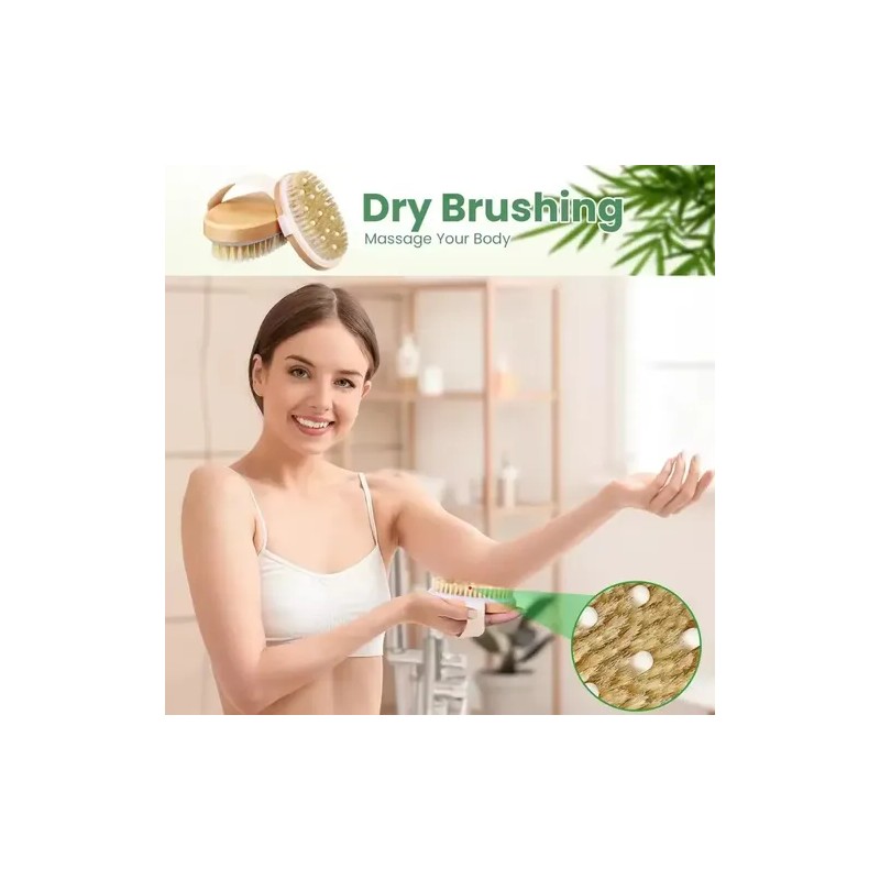 2pzs Cepillo Corporal Exfolia Circulación Quita Piel Muerta