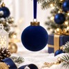 Velvet Christmas Balls Bulk Shatterproof Plastic Christmas Tree Decorations for