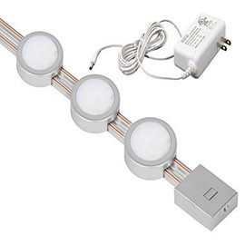Jesco Lighting KIT-RZ-T18-RD3-30-SV Radianz 3-Light Dimmable Round LED Track Lighting Kit, Silver, 18"