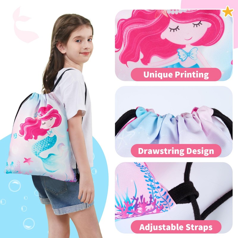 WAWSAM Children's Drawstring Backpack Set String Bag Gift Set for