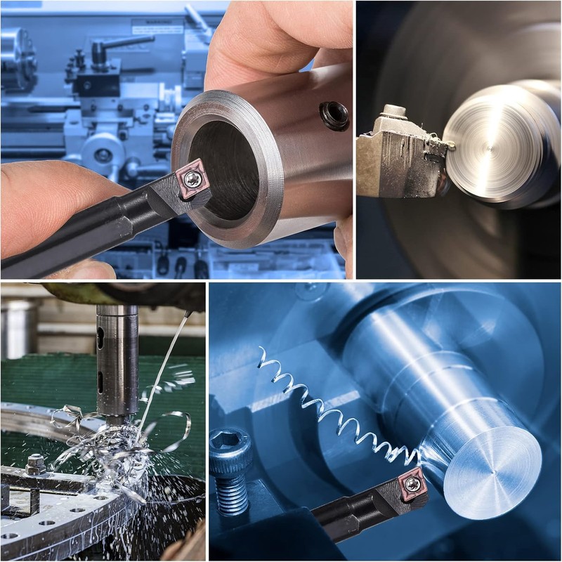 LudoPam Lathe Turning Tools 21Pcs -7Pcs 3/8" 10mm Shank Metal