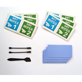 Frostbite High Performance Thermal Pad Multi-Pack Thermal Pad 6W/mk, Soft, Safe and Easy to Use for SSD, GPU, RAM, LED, IC, MOSFET.. - Blue (80x40x(0.5mm/1.0mm/1.5mm/2.0mm))