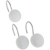 Carnation Home Fashions Color Rounds Ceramic Resin Shower Curtain Hook, White