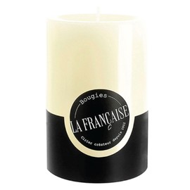 Bougies La Francaise - Pillar Candle - Made in Tunisia, Ivory Color, +/- 50-Hour Burn Time - 2.76 x ‎3.94 inches