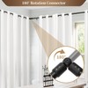 Anndason Heavy Duty 1 Inch Corner Curtain Rods Set 30-76