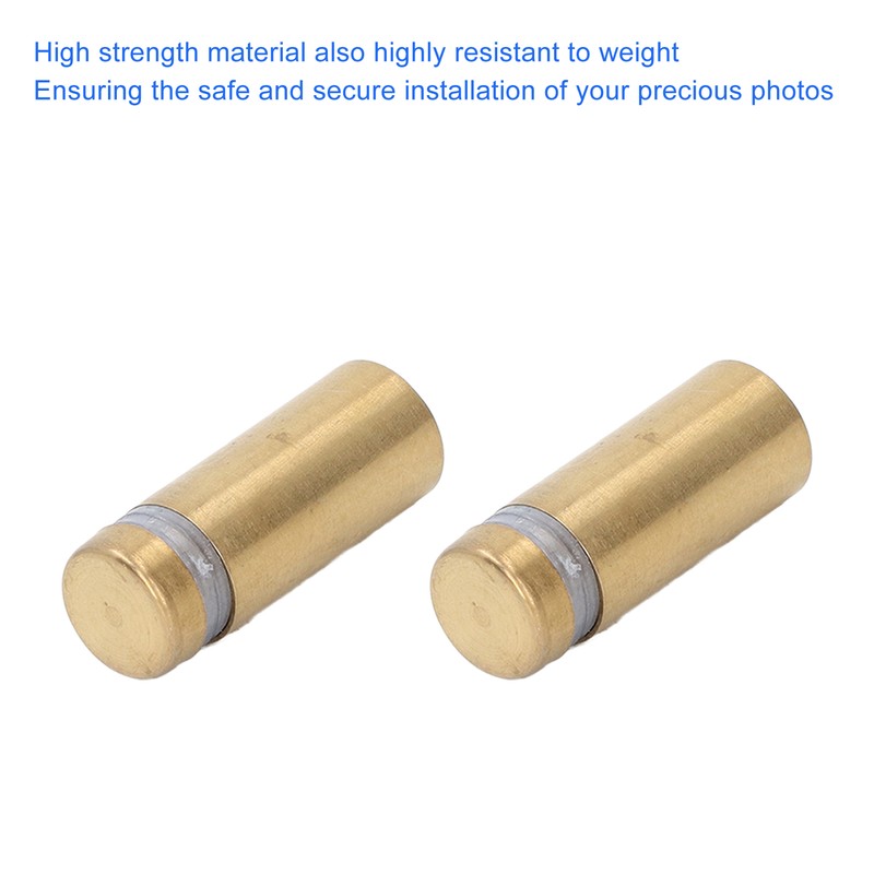 12Pcs Standoff Screws Stainless Steel Electroplated Brushed Gold Advertising Nails