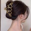 1 Pack Metal Gold Hair Claw Clips for Women French