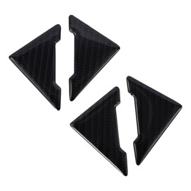 4Pcs Car Door Edge Guards, Black PVC Door Trim, Carbon Fiber Texture Accessories, Door Trim Molding Protects, Car Door Corner Decorations for Car Truck SUV RV