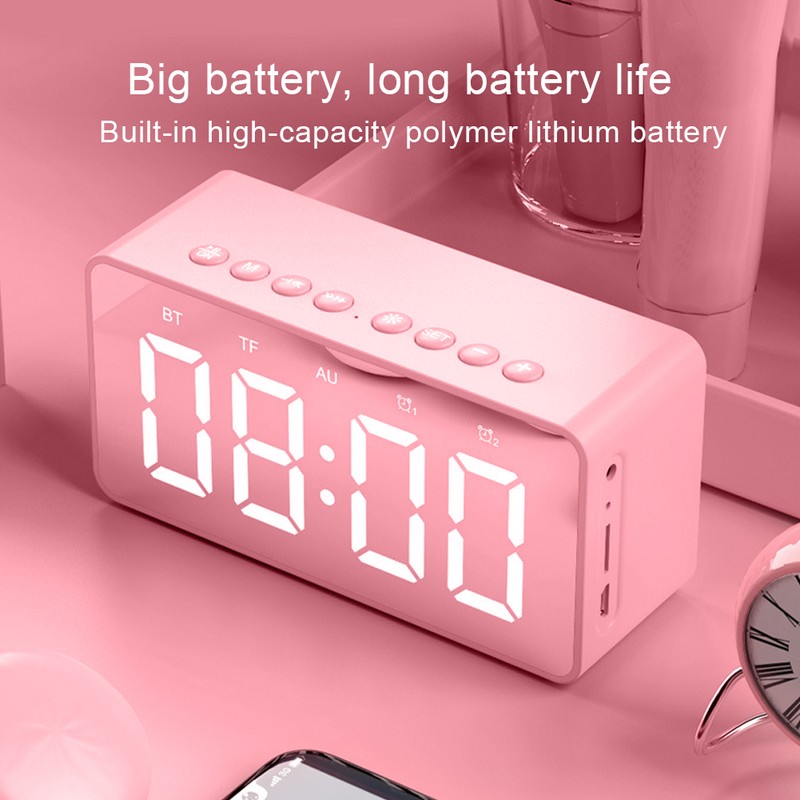 BT506F Speaker Portable Bluetooth Mini Speaker FM Wireless Music Mirror