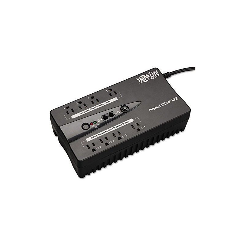 Tripp Lite INTERNET550U 550VA 420J UPS, 8 Outlets, Black, Compact