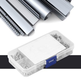 Nikou Flat Head Screws, 260 Pcs/Set No. 6-32 Stainless Steel Cross Flat Head Machine Screws Assortment Kit with Storage Box